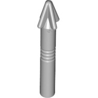 Lego střela do harpuny se čtyřmi pruhy 1 kus, stříbrná (57467 FLAT SILVER)